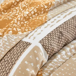 Fantasie Bedlinnen|Vlak Laken<Blancheporte Bedlinnen Lovely in flanel met hartjesprint beige / karamel