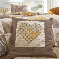 Fantasie Bedlinnen|Vlak Laken<Blancheporte Bedlinnen Lovely in katoen met hartjesprint beige / karamel