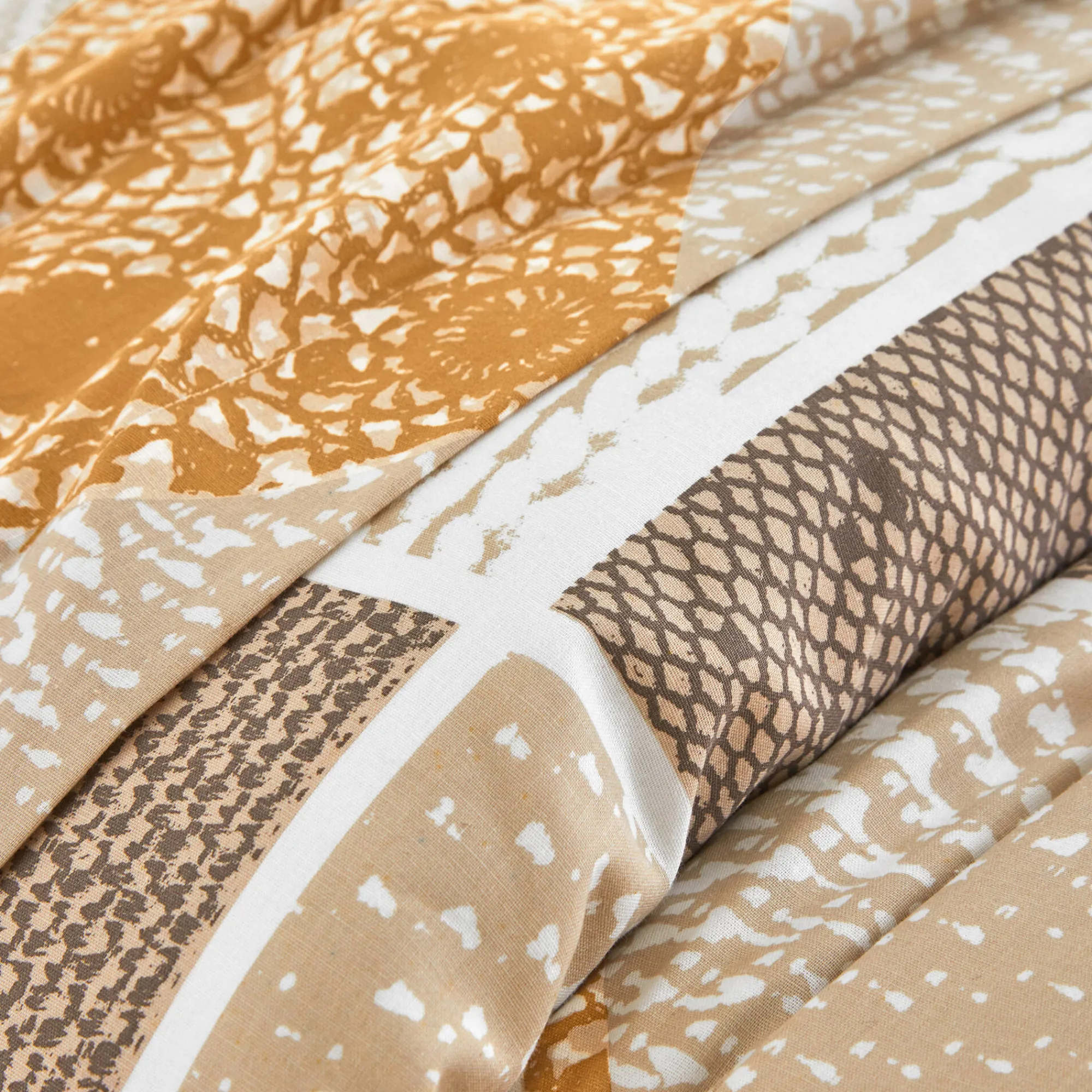 Fantasie Bedlinnen|Vlak Laken<Blancheporte Bedlinnen Lovely in katoen met hartjesprint beige / karamel