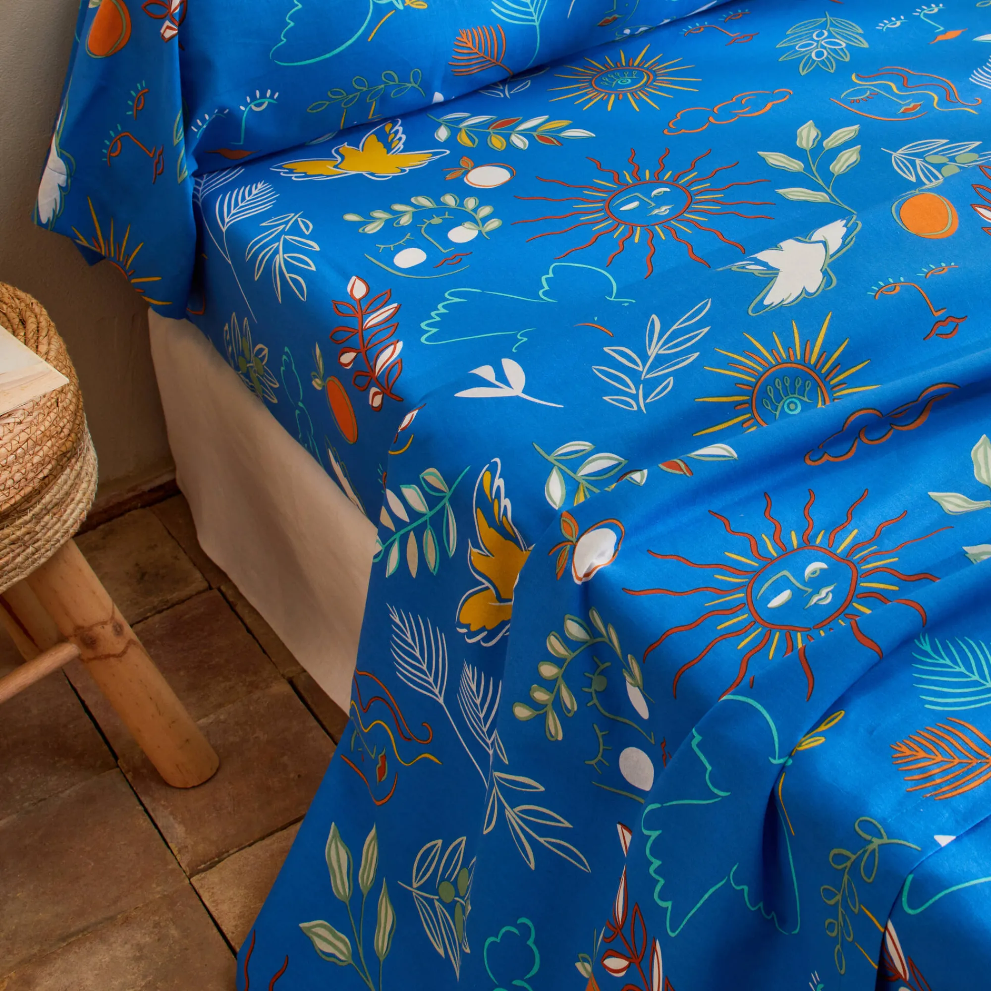 Fantasie Bedlinnen<Blancheporte Bedlinnen Madère met Provençaalse print - in katoen blauw