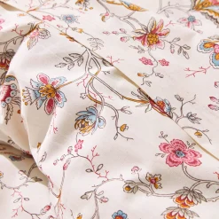 Fantasie Bedlinnen|Vlak Laken<Blancheporte Bedlinnen Margaux in katoen met bloemenprint ecru