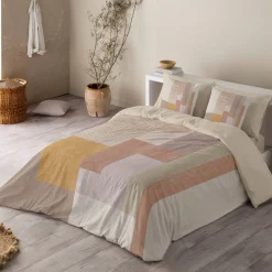 Fantasie Bedlinnen|Kussensloop<Blancheporte Bedlinnen met dambordprint - katoen beige