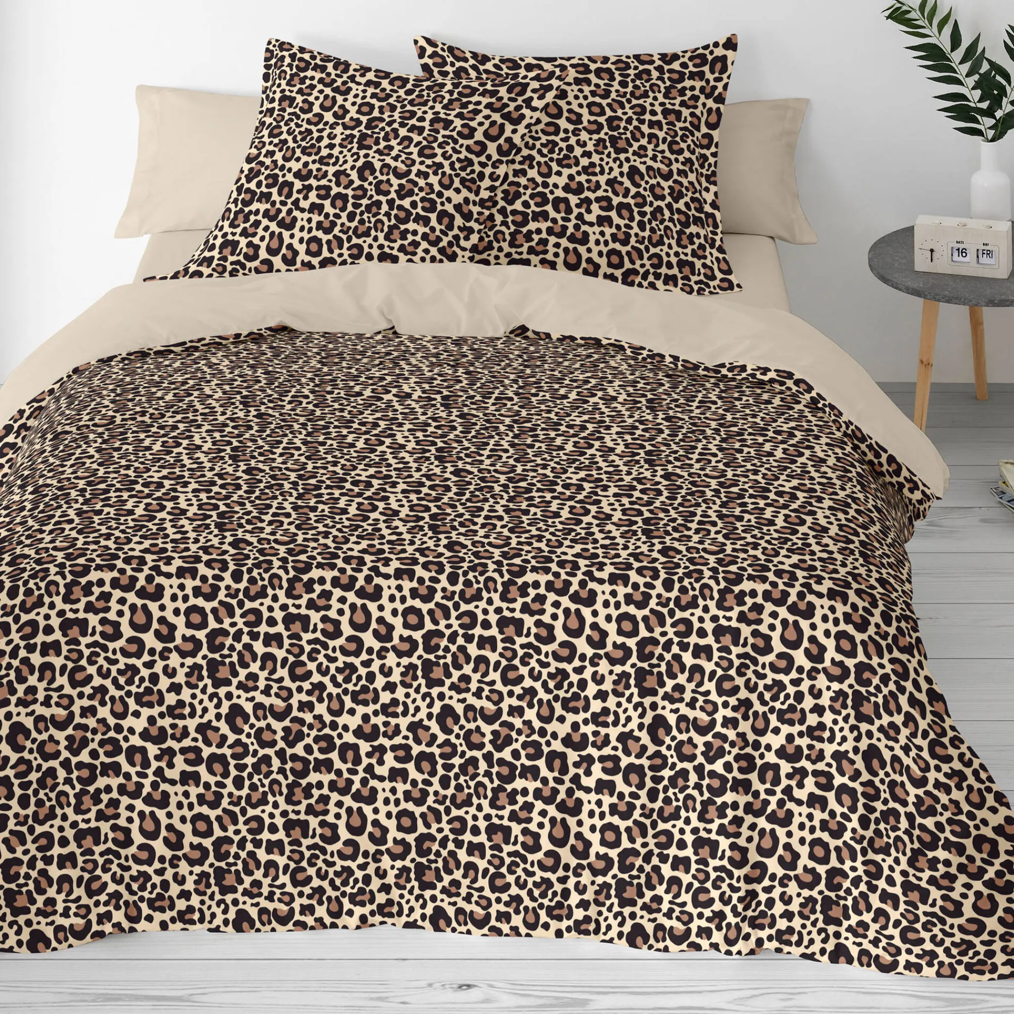 Fantasie Bedlinnen|Kussensloop<Blancheporte Bedlinnen met luipaardprint - katoen chocolade