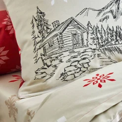 Fantasie Bedlinnen|Vlak Laken<Blancheporte Bedlinnen Montana in flanel rood