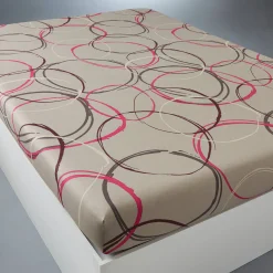 Fantasie Bedlinnen|Vlak Laken<Blancheporte Bedlinnen Noémie in polykatoen met cirkelprint grijstaupe