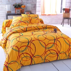 Fantasie Bedlinnen|Vlak Laken<Blancheporte Bedlinnen Noémie in polykatoen met cirkelprint spicy