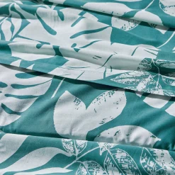 Fantasie Bedlinnen|Vlak Laken<Blancheporte Bedlinnen Paddy met bladerenprint, katoen eucalyptus