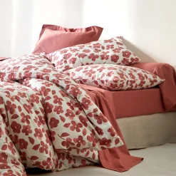 Fantasie Bedlinnen|Kussensloop<Blancheporte Bedlinnen Petunia in bedrukt flanel rozenhout