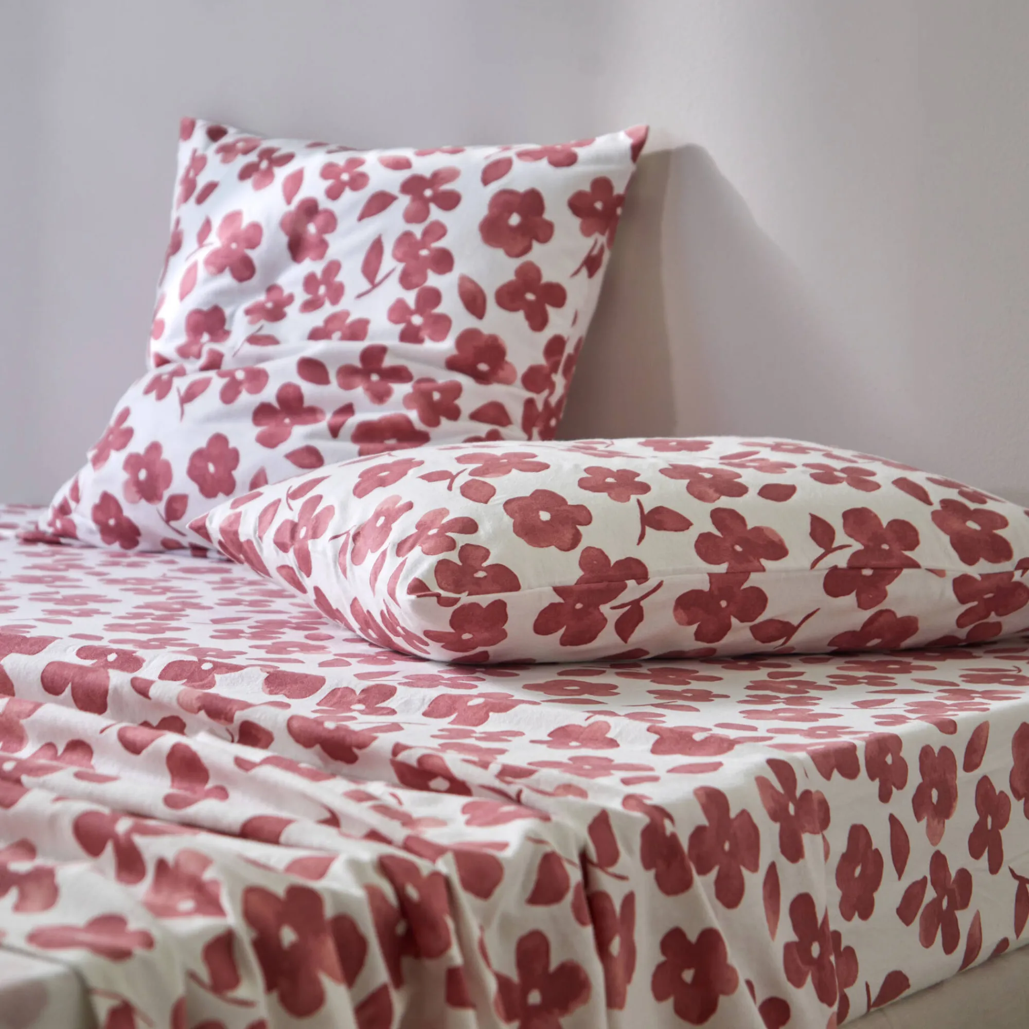 Fantasie Bedlinnen|Kussensloop<Blancheporte Bedlinnen Petunia in bedrukt flanel rozenhout