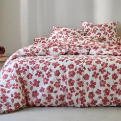 Fantasie Bedlinnen|Kussensloop<Blancheporte Bedlinnen Petunia in bedrukt katoen rozenhout