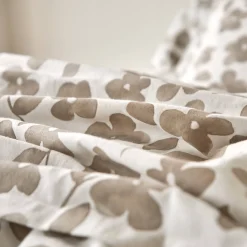 Fantasie Bedlinnen|Vlak Laken<Blancheporte Bedlinnen Petunia in bedrukt flanel grijsbeige