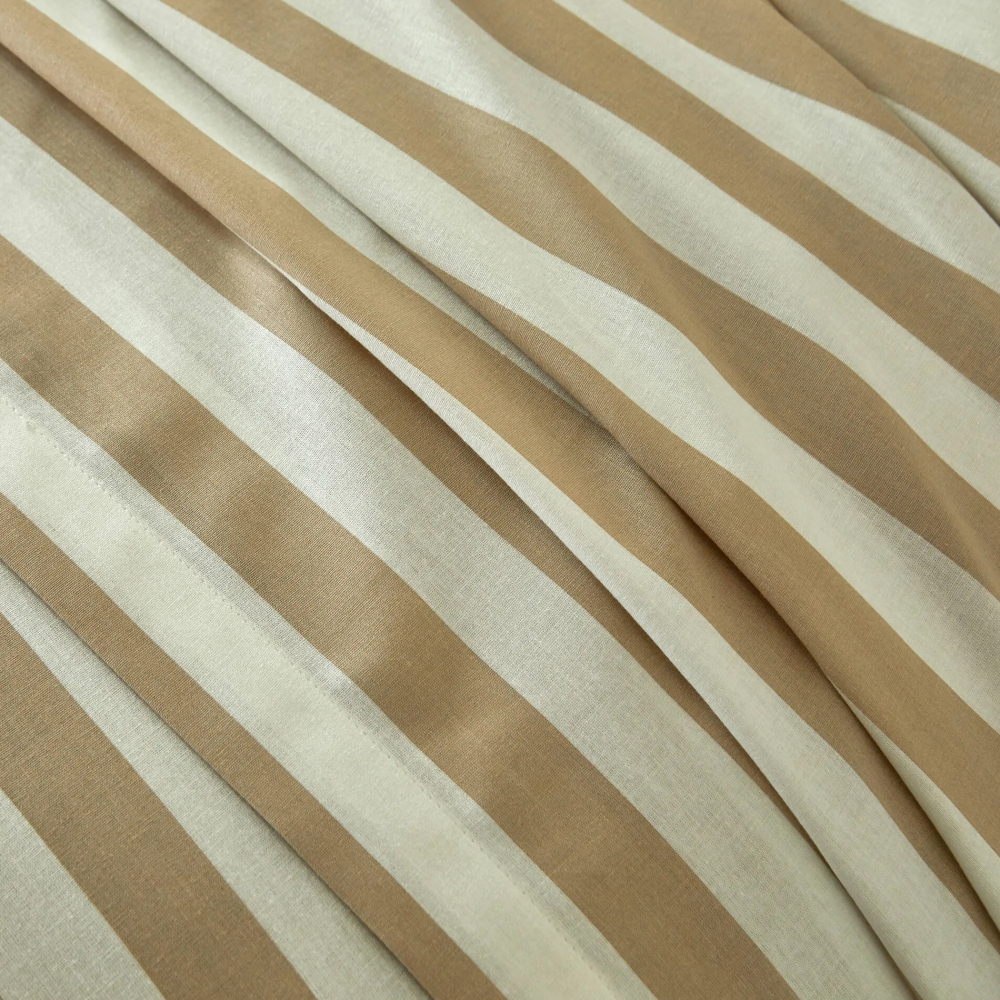 Fantasie Bedlinnen|Vlak Laken<Blancheporte Bedlinnen Romy, gestreept - in katoen beige