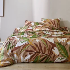 Fantasie Bedlinnen|Vlak Laken<Blancheporte Bedlinnen Roxane in bedrukt katoen beige