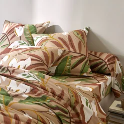 Fantasie Bedlinnen|Vlak Laken<Blancheporte Bedlinnen Roxane in bedrukt katoen beige