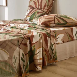 Fantasie Bedlinnen|Vlak Laken<Blancheporte Bedlinnen Roxane in bedrukt katoen beige