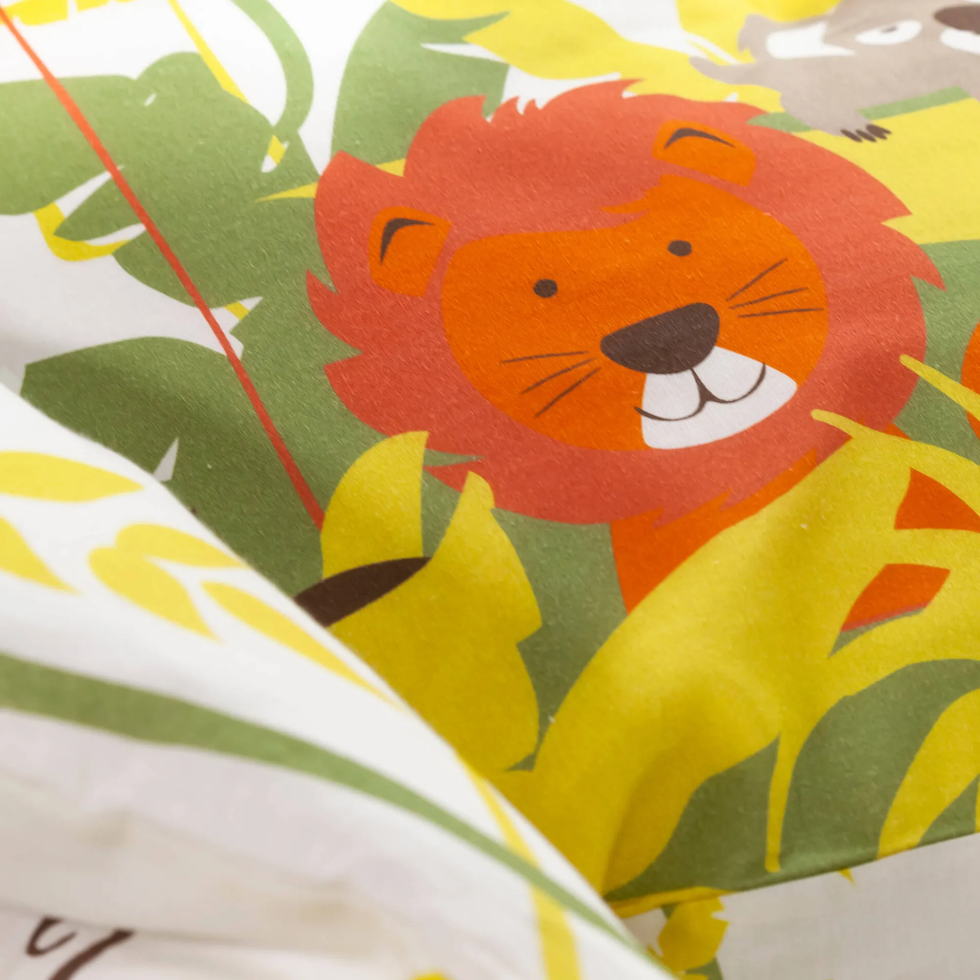 Bedlinnenset Kids|Bedlinnenset Kids<Colombine des petits Bedlinnen voor kinderen Jungle, met dierenprint, voor 1 persoon - katoen beige
