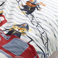 Bedlinnenset Kids|Bedlinnenset Kids<Colombine des petits Bedlinnen voor kinderen met brandweermotieven, in katoen hemelsblauw