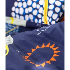 Bedlinnenset Kids|Bedlinnenset Kids<Colombine des petits Bedlinnen voor kinderen Pao - katoen met ruimteprint marine