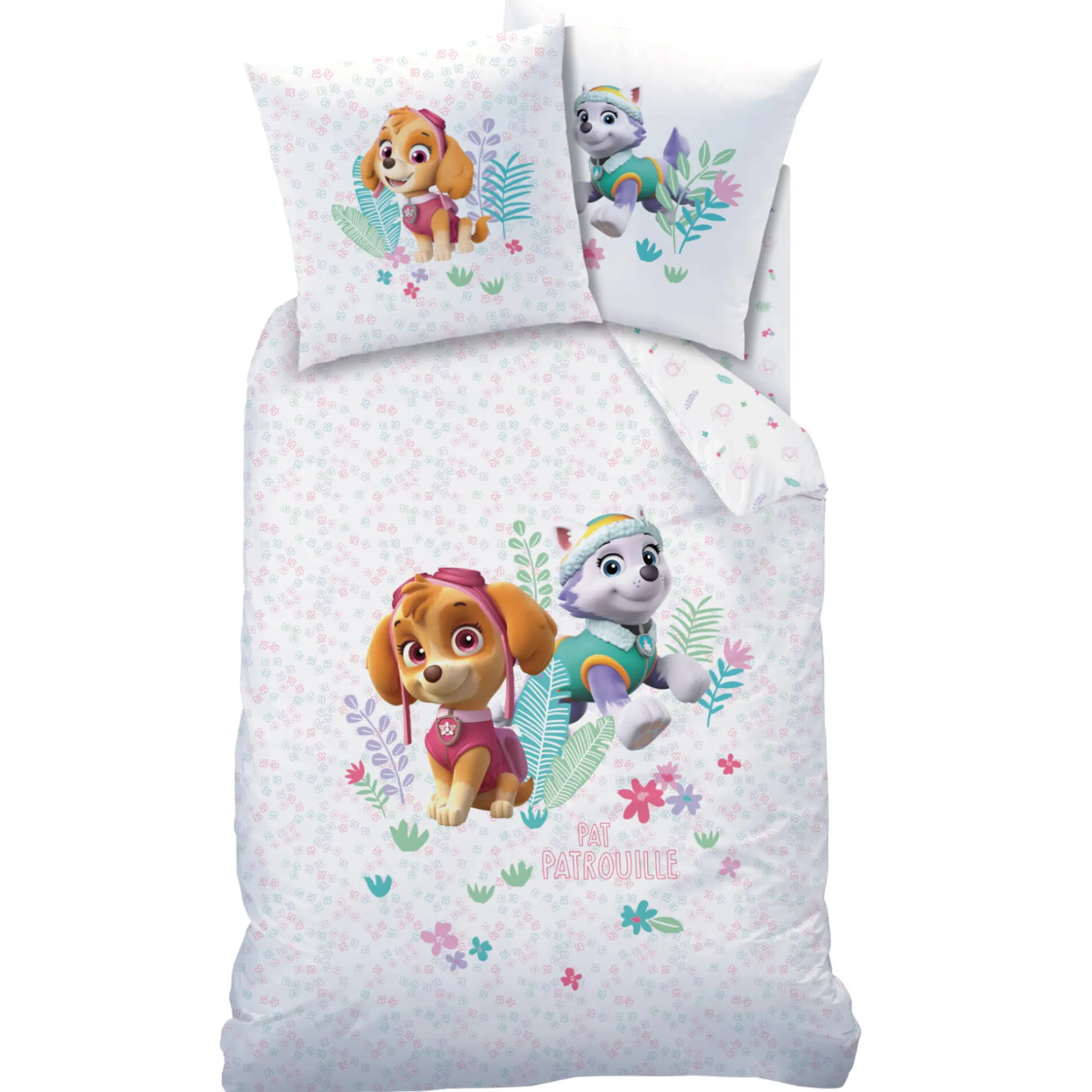 Bedlinnenset Kids|Delige Bedlinnenset<Patpatrouille Bedlinnenset Paw Patrol - katoen roze / wit