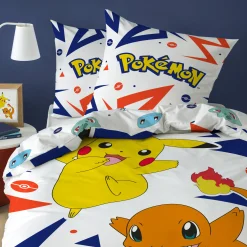 Bedlinnenset Kids|Delige Bedlinnenset<Pokemon Bedlinnenset Pokémon - katoen geel / wit