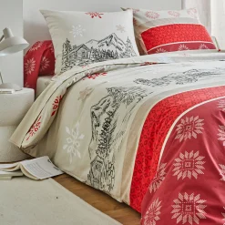 Fantasie Bedlinnen|Vlak Laken<Blancheporte Bedllinnen Montana in katoen rood