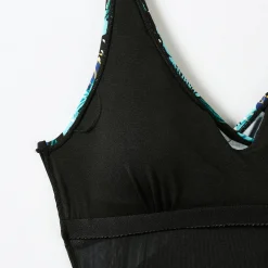 Badmode|Badmode<Blancheporte Bedrukt badpak, postoperatieve lijn PALOMBIA zwart / blauw