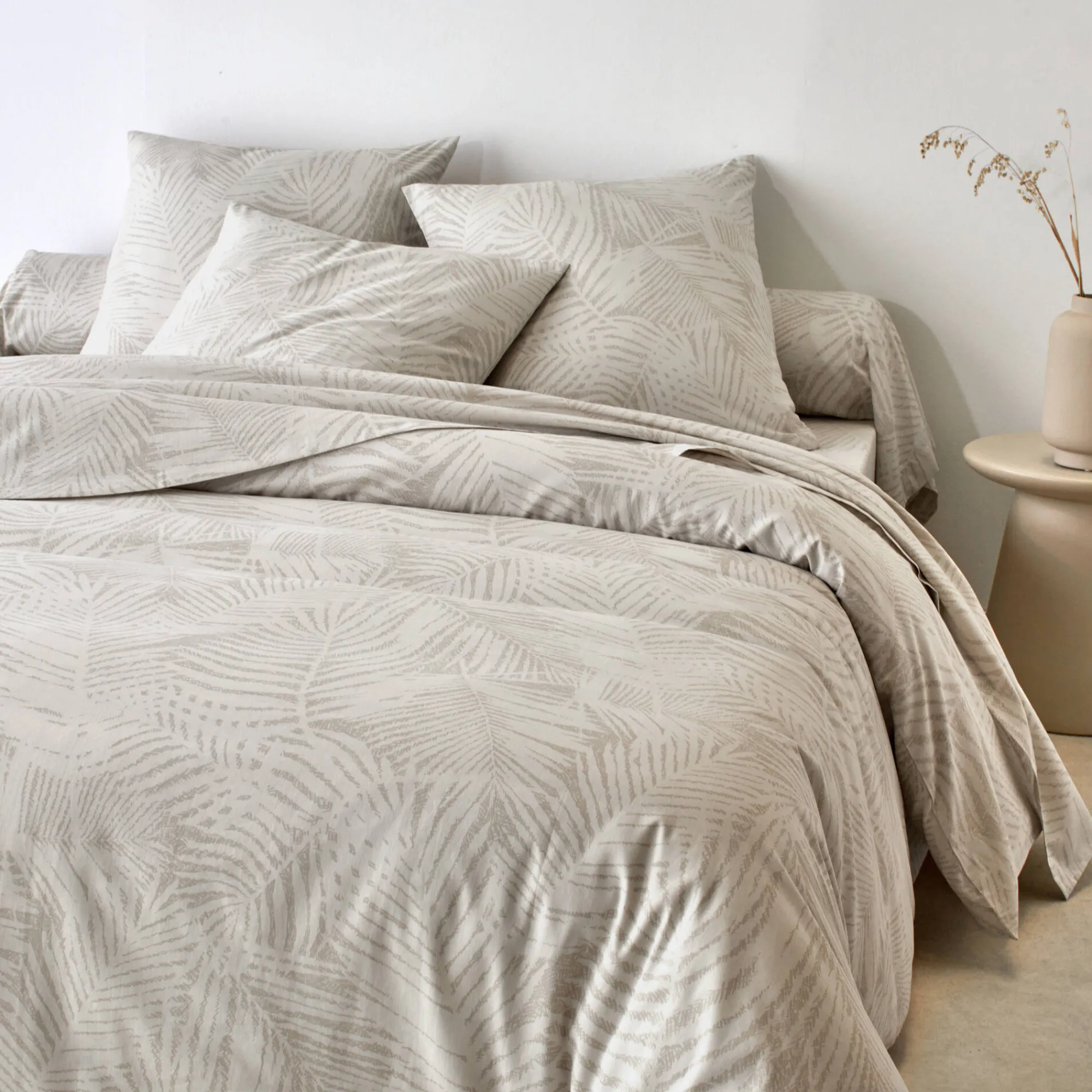 Fantasie Bedlinnen|Vlak Laken<Blancheporte Bedrukt bedlinnen Marie, in katoen beige