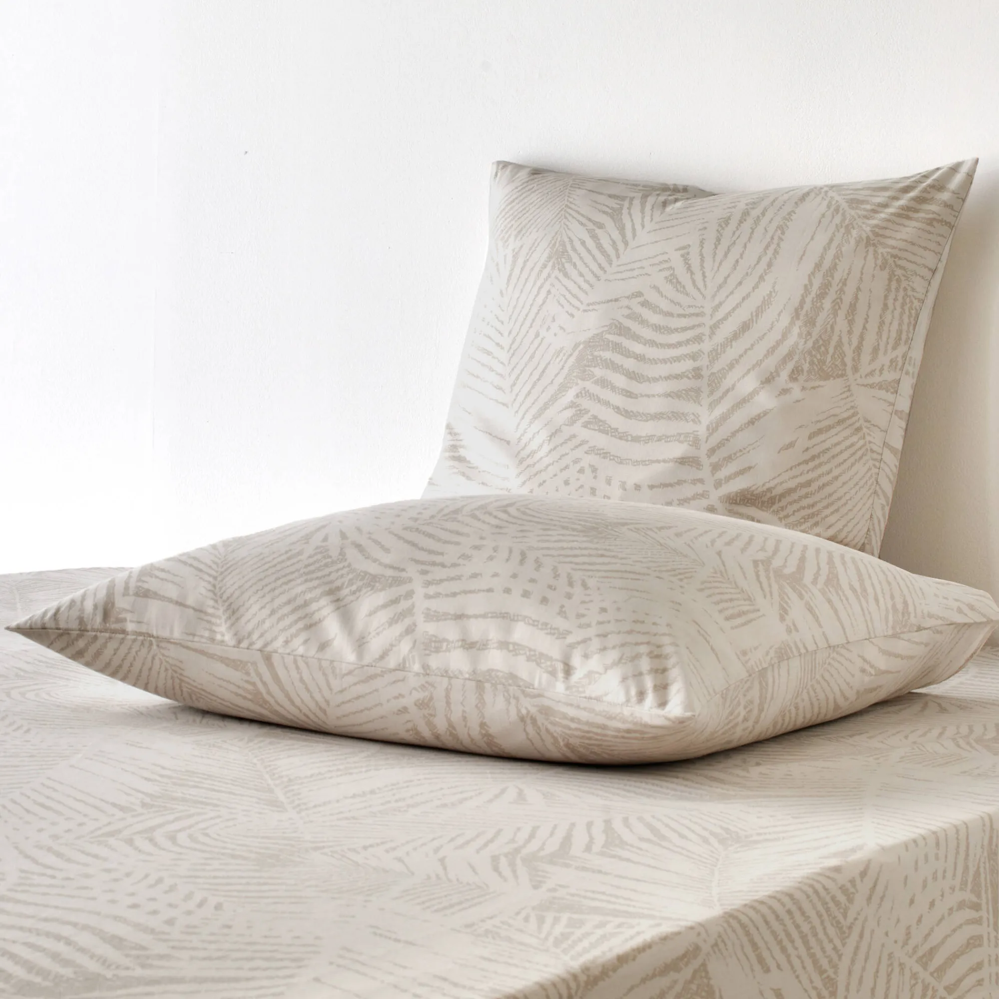 Fantasie Bedlinnen|Vlak Laken<Blancheporte Bedrukt bedlinnen Marie, in katoen beige
