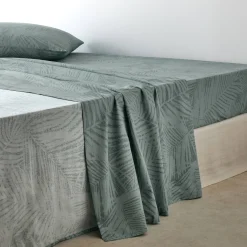 Fantasie Bedlinnen|Vlak Laken<Blancheporte Bedrukt bedlinnen Marie, in katoen eucalyptus