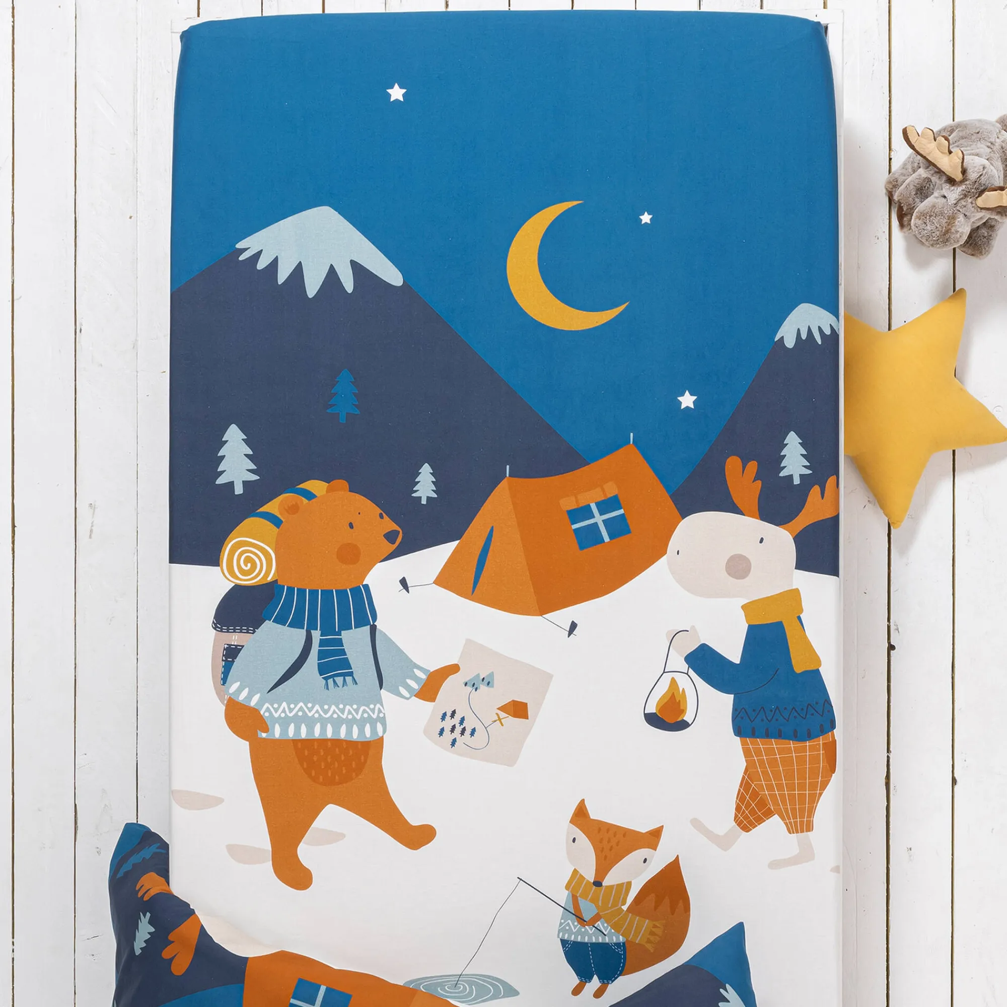 Bedlinnenset Kids|Bedlinnenset Kids<Colombine des petits Bedrukt bedlinnen voor kinderen Rando - katoen wit