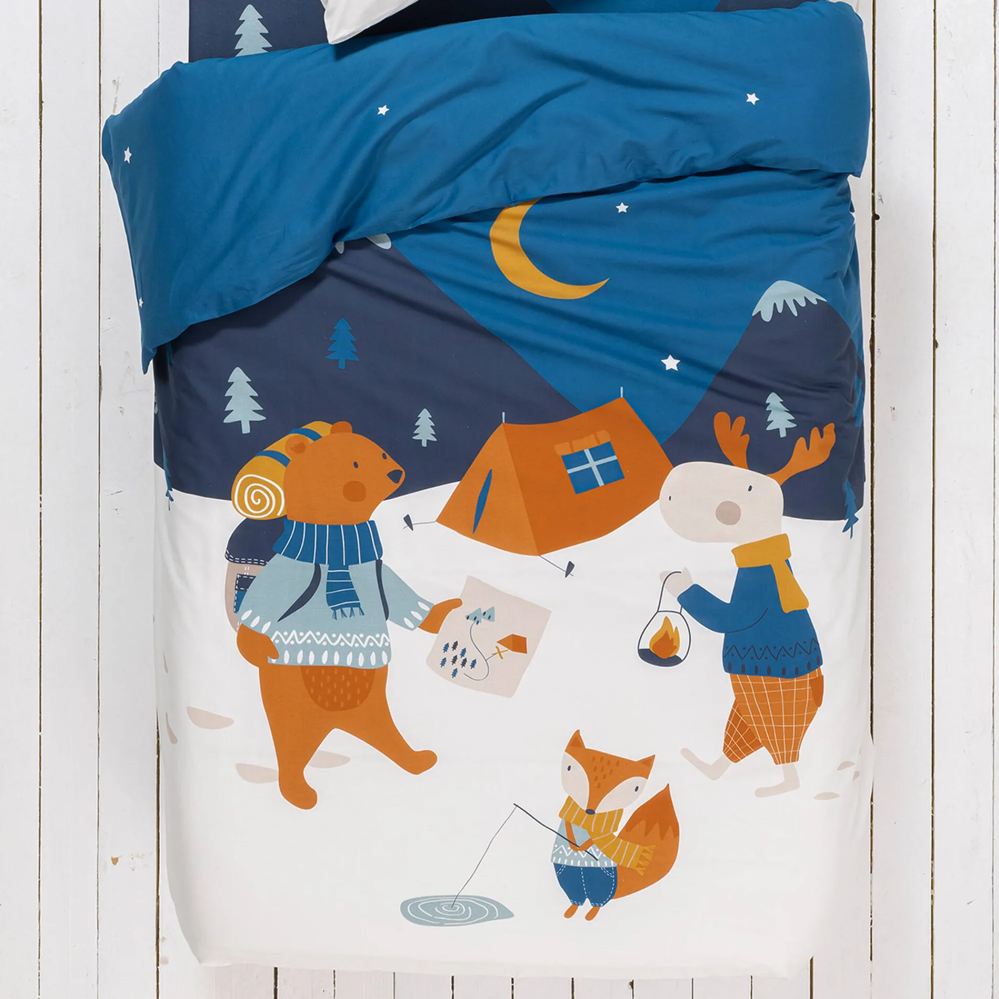 Bedlinnenset Kids|Bedlinnenset Kids<Colombine des petits Bedrukt bedlinnen voor kinderen Rando - katoen wit