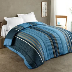 Dekbed<Blancheporte Bedrukt dekbed in katoen Detroit 200g/m2 marine