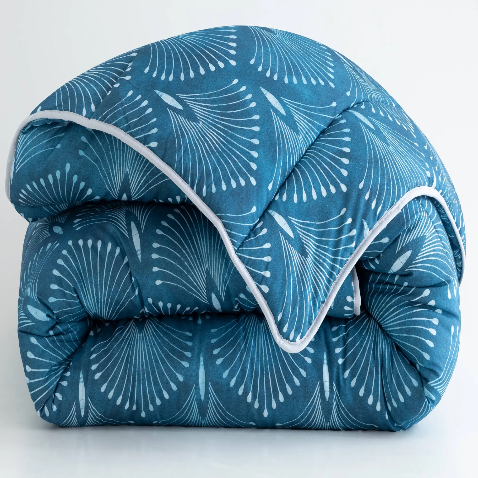 Dekbed<Blancheporte Bedrukt dekbed in katoen Palmito 400 g/m2 blauw