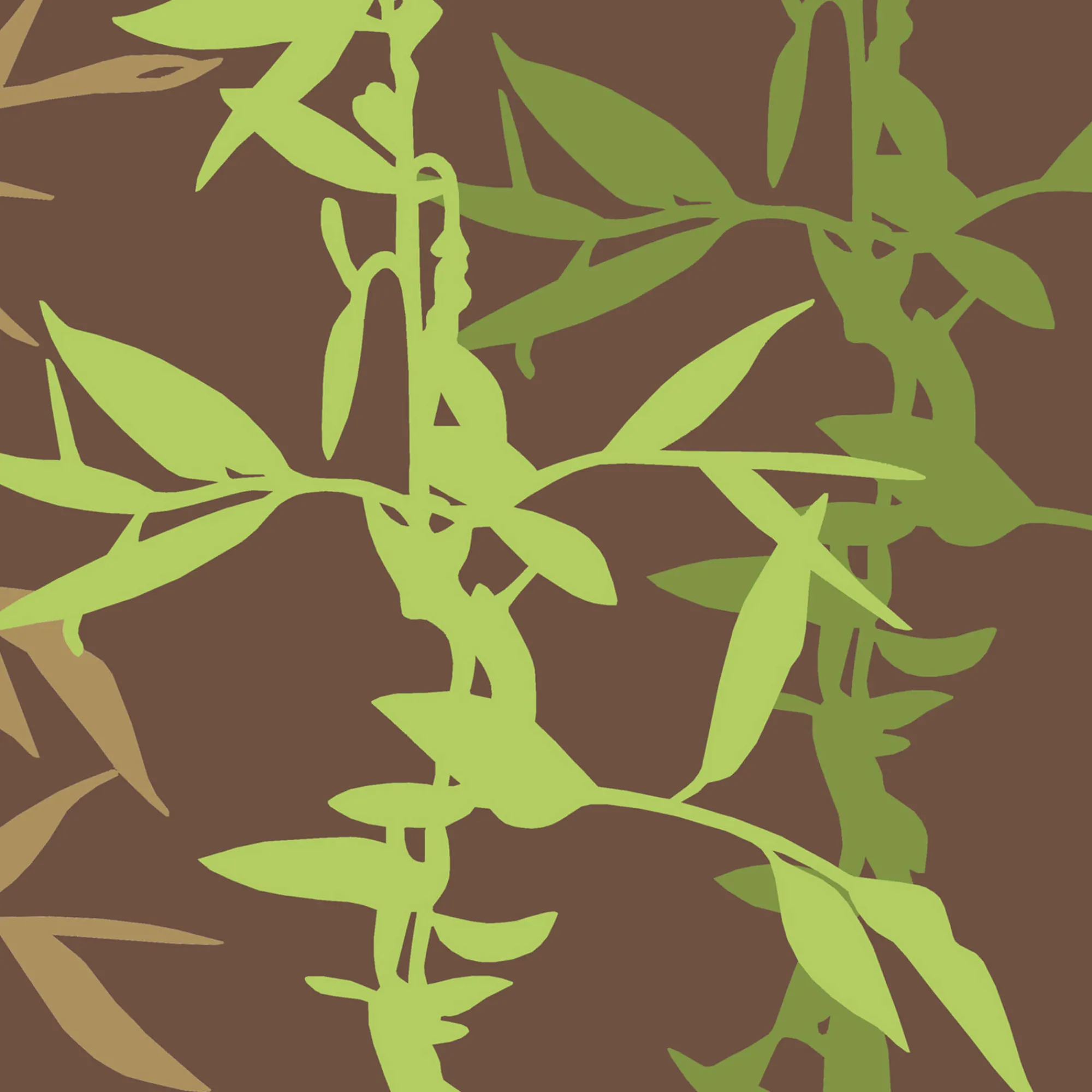 Dekbed<Blancheporte Bedrukt dekbed in microvezel Jungle 400g/m2 groen / chocolade