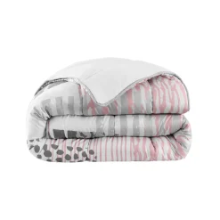 Dekbed<Blancheporte Bedrukt dekbed in microvezel, Savane - 200g/m2 grijs