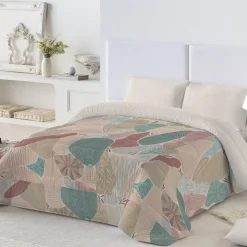 Dekbed<Blancheporte Bedrukt dekbed in microvezel Catalan 200 g/m² blauw / roze