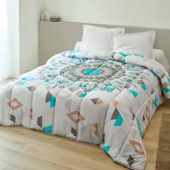 Dekbed<Blancheporte Bedrukt dekbed in microvezel Dreamcatcher 400g/m² blauw