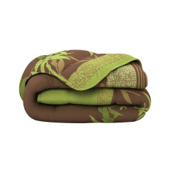 Dekbed<Blancheporte Bedrukt dekbed in microvezel Jungle 200g/m2 groen / chocolade