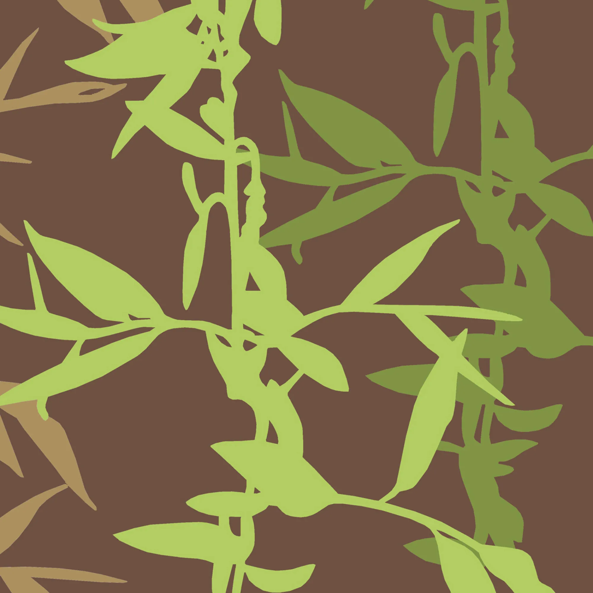 Dekbed<Blancheporte Bedrukt dekbed in microvezel Jungle 200g/m2 groen / chocolade