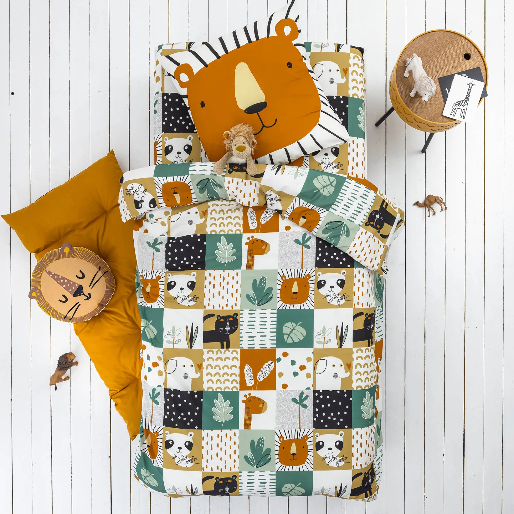 Bedlinnenset Kids|Bedlinnenset Kids<Blancheporte Bedrukt kinderbedlinnen Africa - katoen wit