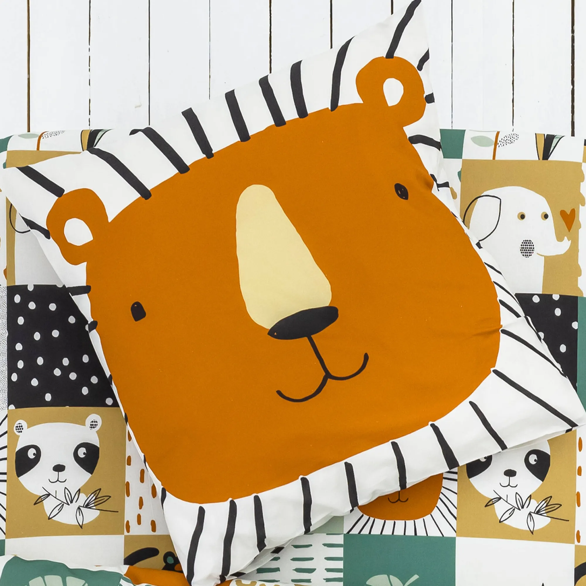Bedlinnenset Kids|Bedlinnenset Kids<Blancheporte Bedrukt kinderbedlinnen Africa - katoen wit