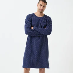 Pyjama En Kamerjas<Blancheporte Bedrukt nachthemd in katoentricot marine / rood