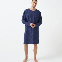 Pyjama En Kamerjas<Blancheporte Bedrukt nachthemd in katoentricot marine / rood