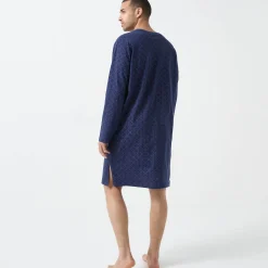 Pyjama En Kamerjas<Blancheporte Bedrukt nachthemd in katoentricot marine / rood