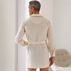 Pyjama En Kamerjas<Blancheporte Bedrukt pyjamajasje - popeline van polykatoen beige
