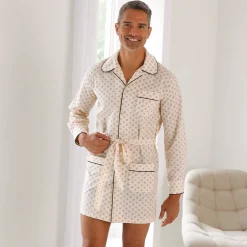 Pyjama En Kamerjas<Blancheporte Bedrukt pyjamajasje - popeline van polykatoen beige