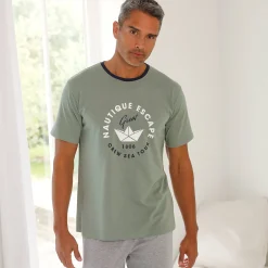 Pyjama En Kamerjas<Blancheporte Bedrukt pyjamashirt met korte mouwen groen
