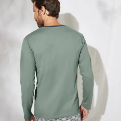 Pyjama En Kamerjas<Blancheporte Bedrukt pyjamashirt met lange mouwen groen