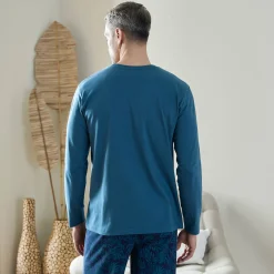 Pyjama En Kamerjas<Blancheporte Bedrukt pyjamashirt met lange mouwen grijsblauw