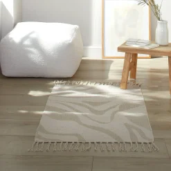 Tapijt|Kinderdecoratie<Blancheporte Bedrukt tapijt Evald van zuiver katoen naturel